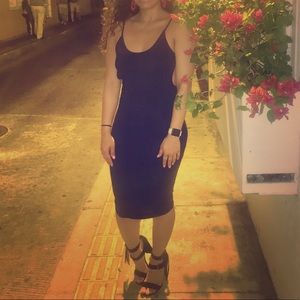 Midi length backless dress